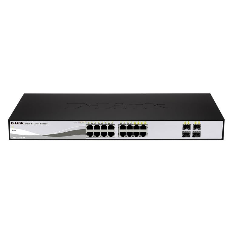 Switch Web Managed - D-Link Smart 16 porte 10/100/1000Mbps di cui 4 porte Combo 1000BaseT/SFP