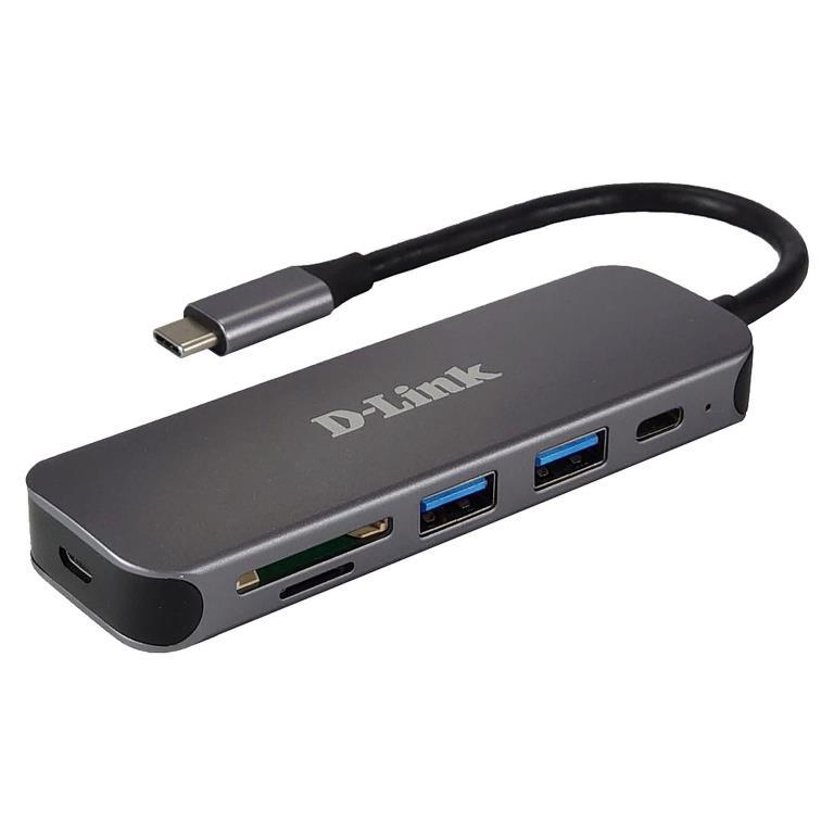 D-Link docking station USB-C 5in1 - 2x USB 3.0 - 1x HDMI - 1x SD/micro SD