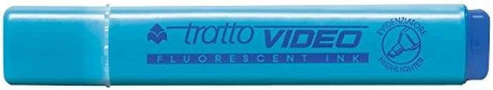 Pennarello Fluorescente Tratto Video - Scalp Tip - Inchiostro a base acqua - Asciugatura rapida - Blu fluorescente Colore