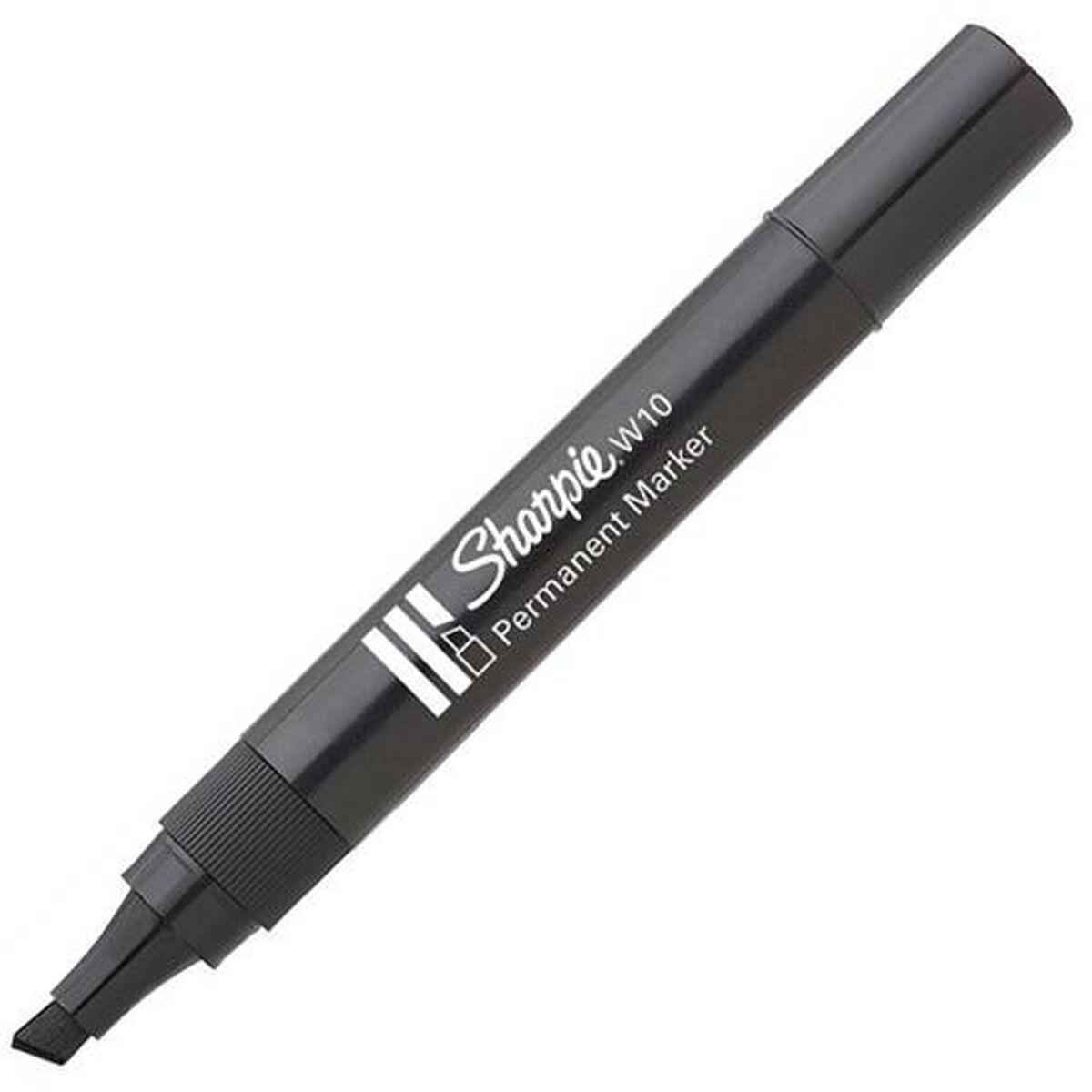 Sharpie W10 marcatore permanente (Sharpie S0192654 W10 Permanent Marker Chisel Tip Black Box of 12)