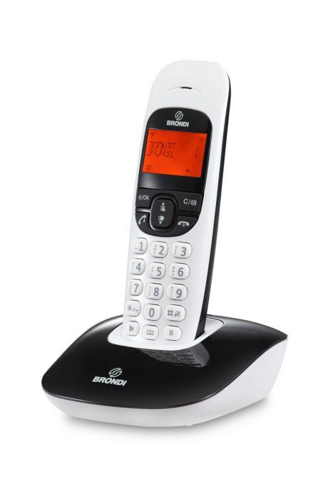 BRONDI TELEFONO CORDLESS NICE NERO/BIANCO