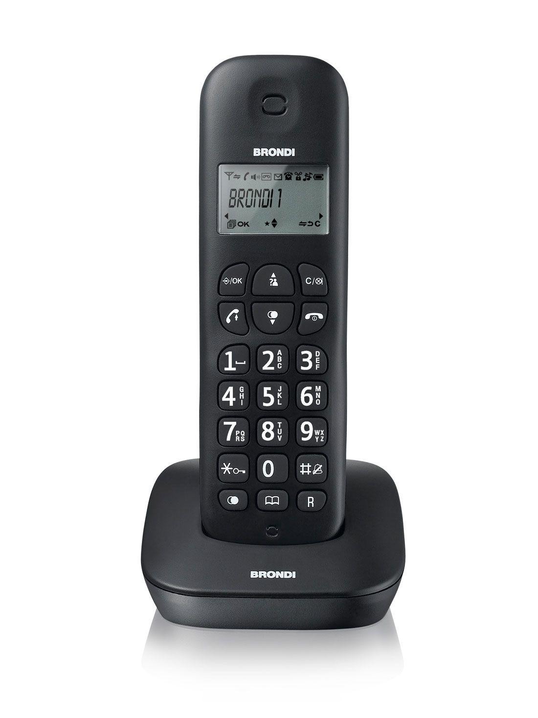 TELEFONO CORDLESS BRONDI GALA RUBRICA/LISTA CHIAMATE/BLOCCO TASTI