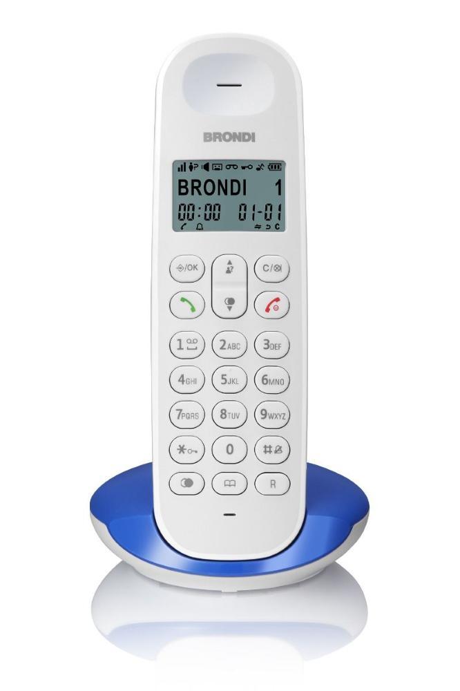 BRONDI TELEFONO CORDLESS LOTUS BIANCO/BLU BRONDI-LOTUS-WH-BLU