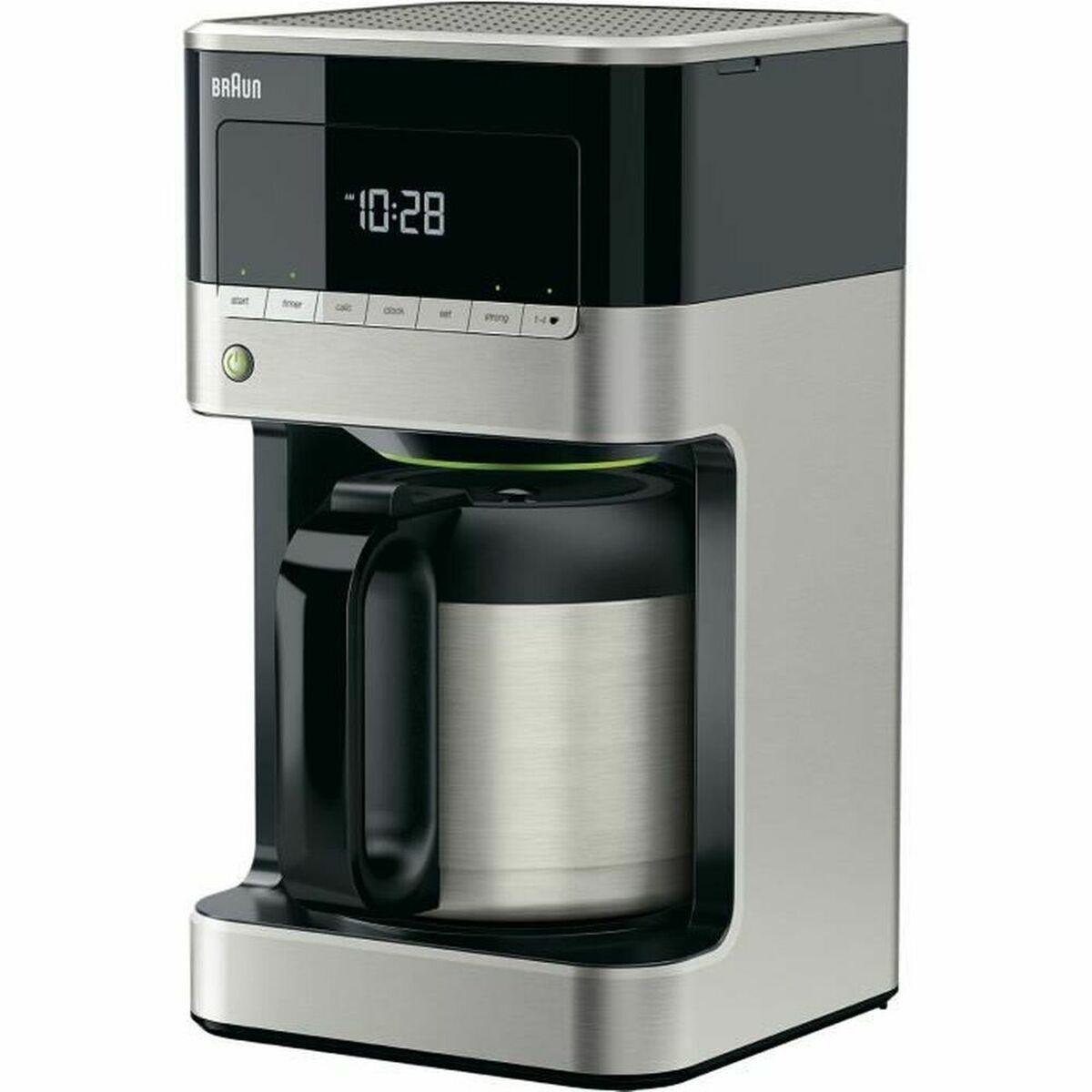 Braun KF7125BK Caffettiera programmabile da 12 tazze in acciaio inossidabile/nero 1000 W