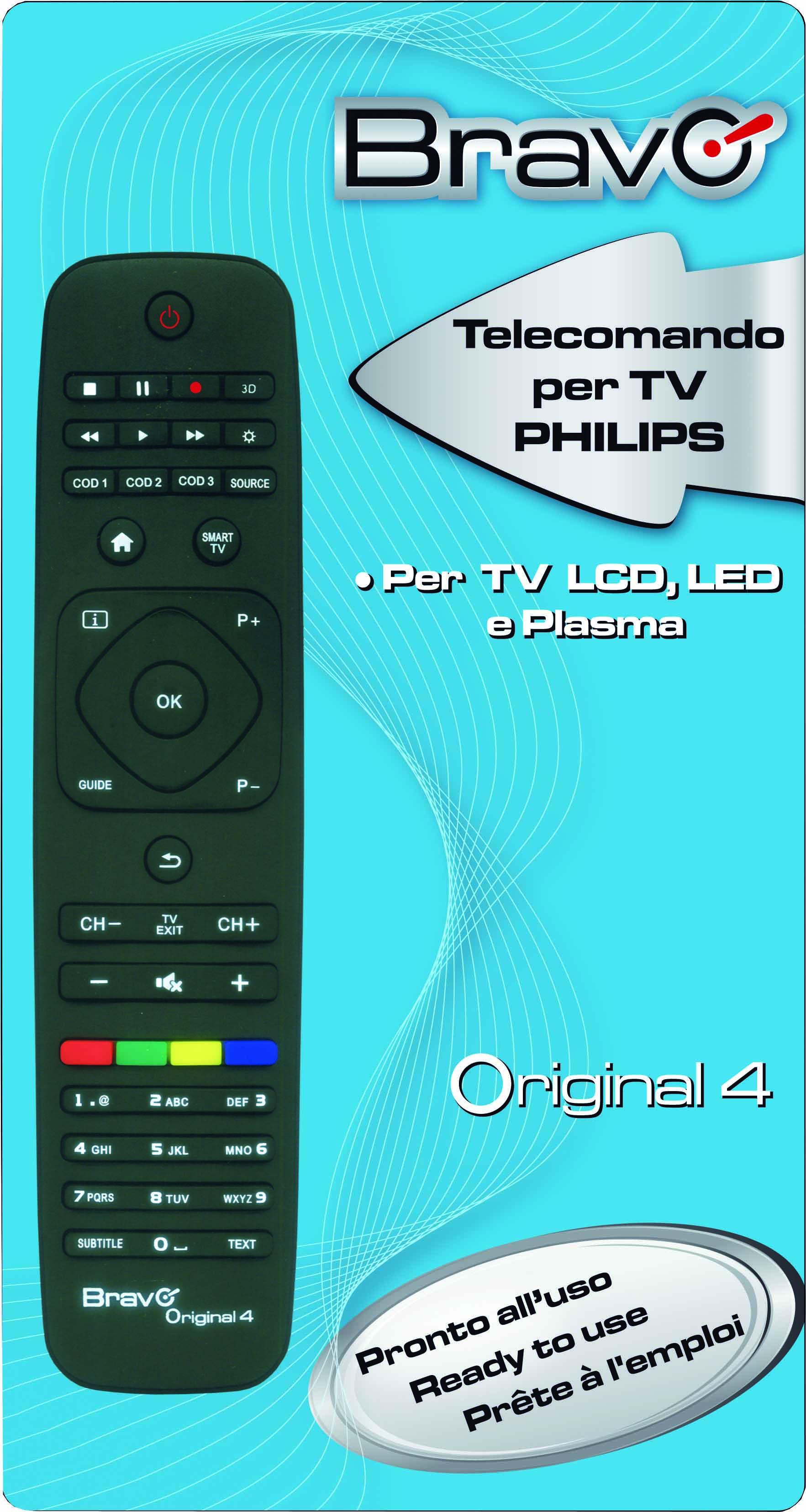 BRAVO TELECOMANDO UNIVERSALE PER TV PHILIPS 90202064