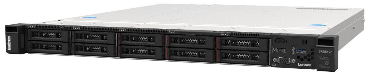 Lenovo ThinkSystem SR250 V2 server Rack [1U] Intel Xeon E E-2378 2,6 GHz 32 GB DDR4-SDRAM 450 W (SR250 V2 Xeon E-2378 [8C 2.6GH