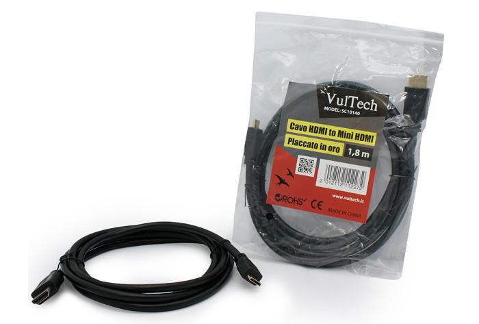 VULTECH CAVO DA MINI HDMI A HDMI 18 MT V13 SC10140