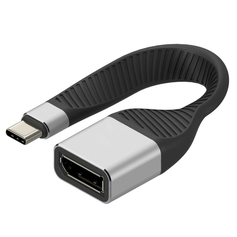 Techly ICOC-USBC-DP12 cavo e adattatore video 0131 m USB tipo-C DisplayPort Nero