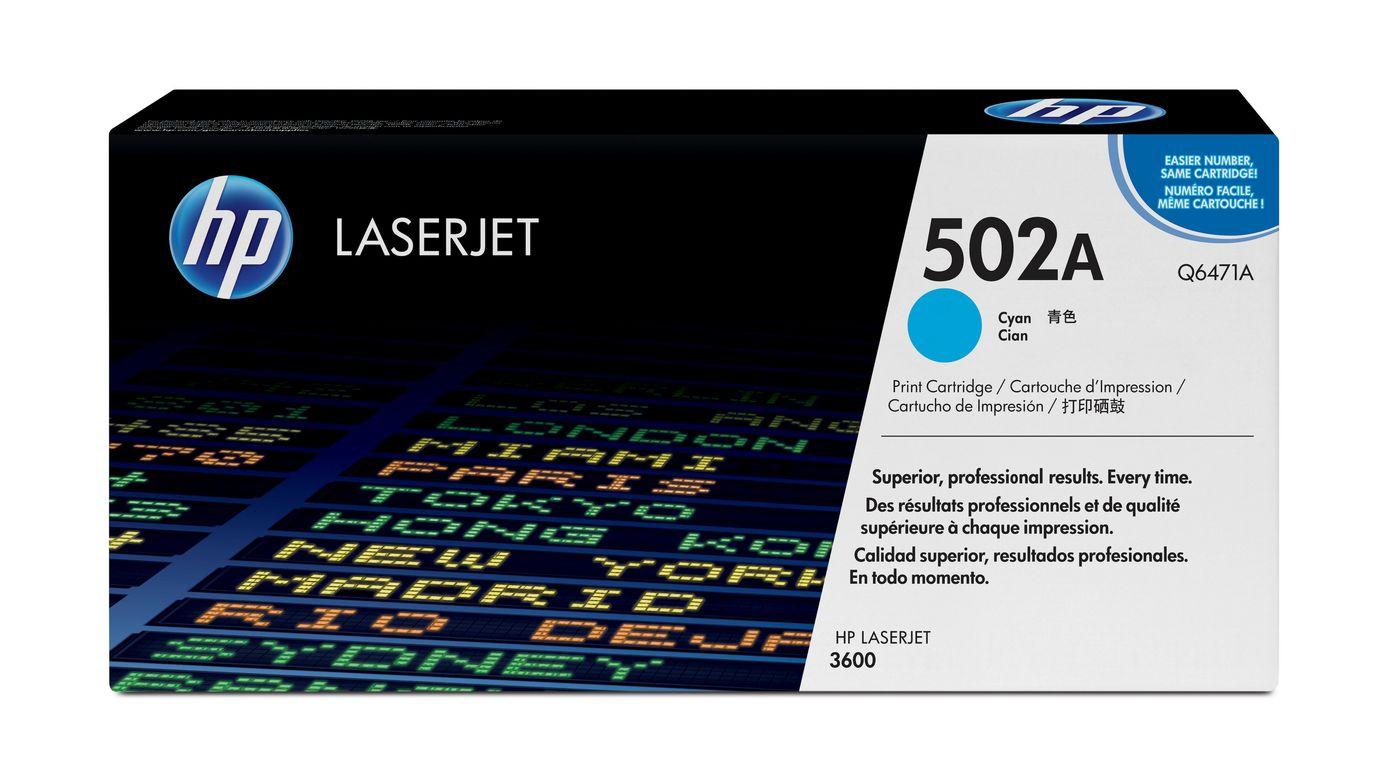 Cartuccia HP Toner originale ciano LaserJet 502A