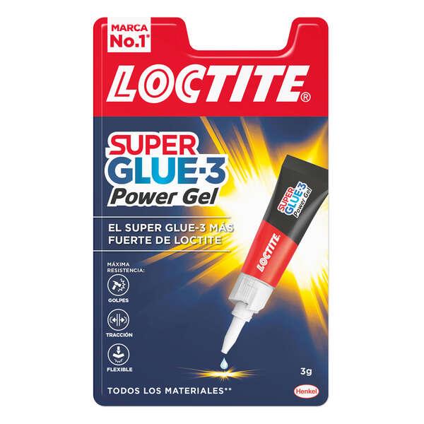 Loctite Superglue-3 Power Gel 3gr - Adesivo istantaneo flessibile ed extra forte - Formula gel arricchita con particelle di gom