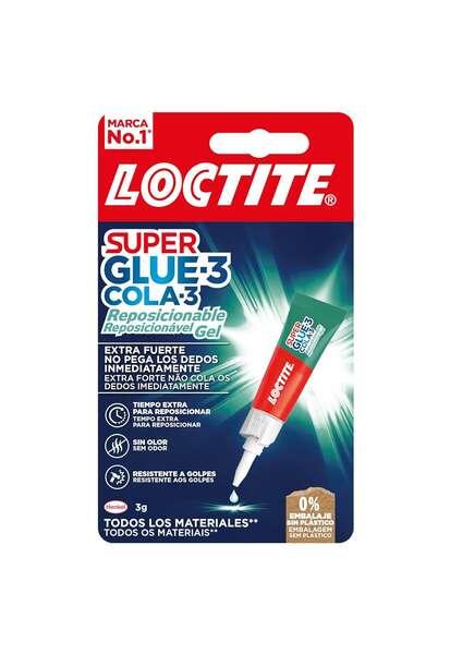 Loctite Superglue-3 Gel Riposizionabile 3gr - Adesivo Istantaneo e Inodore - Giunzioni Precise e Trasparenti - Ideale per Super