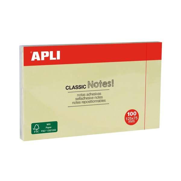 Applicativi Classic Pad da 100 biglietti adesivi 125 x 75 mm - colore giallo