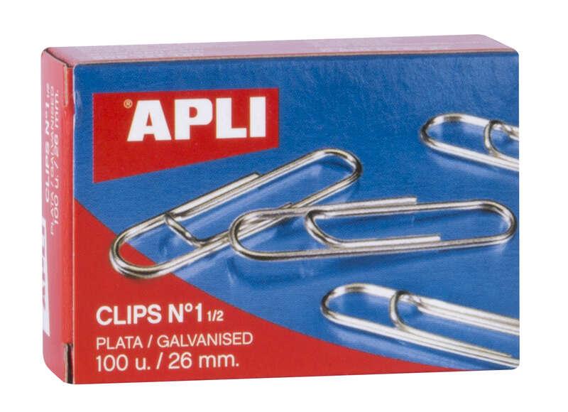 Filo Clips Appli N. 1Â½ - 26mm - Finitura in argento zincato - 100 unità per scatola - Organizzazione perfetta