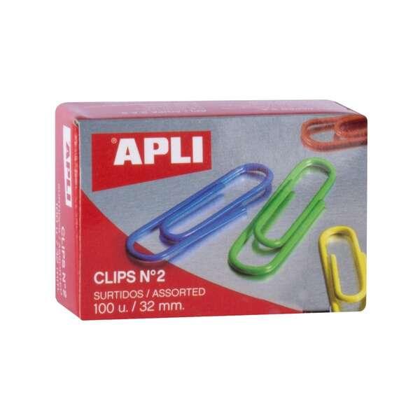 100 applicazioni clip nº2 32 mm - colori assortiti