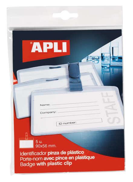 Identificatore APPI con morsetto in plastica per biglietto da visita - dimensioni 90 x 56 mm - ideale per vacanze e convention