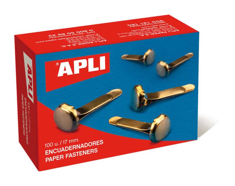 Findesi de metallo oro Appli 17mm - Box of 100 - Senza lavatrice - Appelli per tutti i tipi di documenti - Ideali per legare e