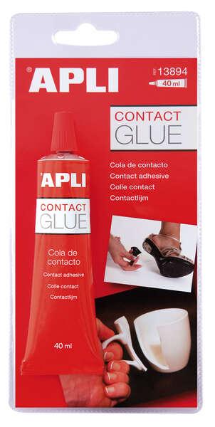 Appli Cola Contatta 40 ml - asciugatura rapida - resistente all'acqua e al calore - trasparente