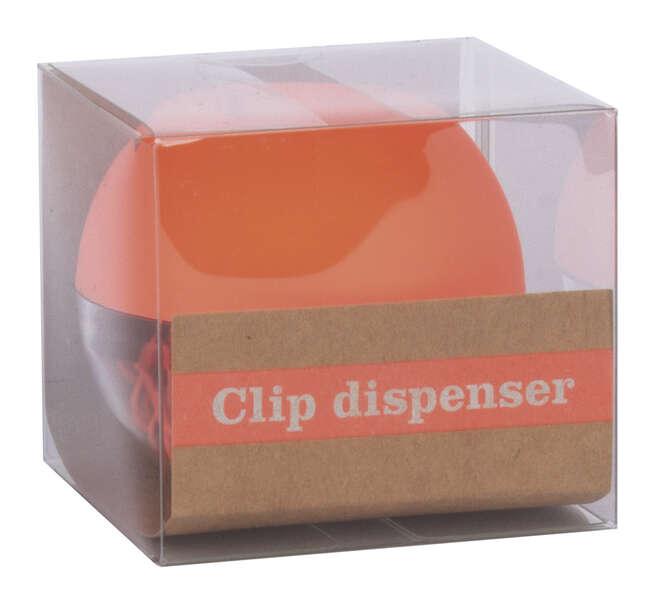 Dispenser per appli raccolta clip - Ø 70x60 mm - Copertura magnetica morbida - Include 50 clip gialli fluorescenti 28 mm