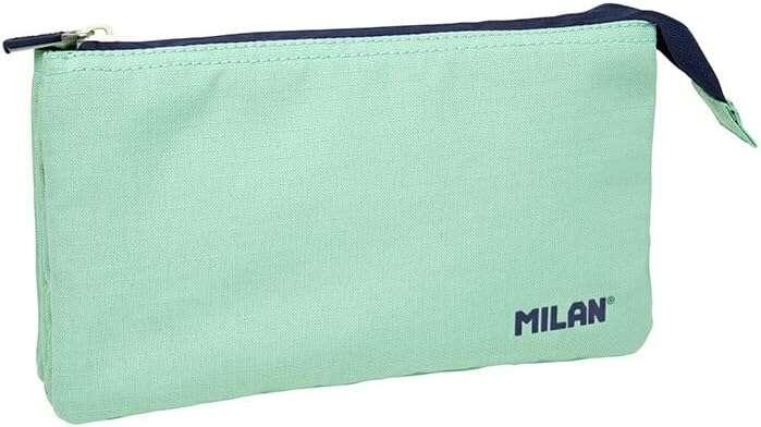 Astuccio con 5 Scomparti Serie Milan 1918 - Tessuto Resistente a Rotture e Strappi - Misure 22x12x4cm - Colore Verde