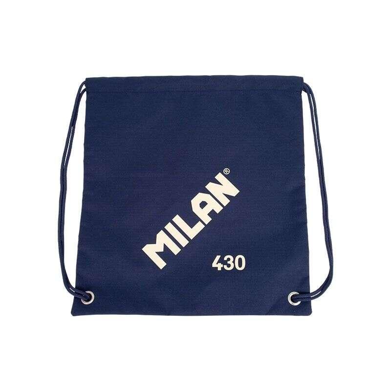 Borsa/Zaino grande con tracolla serie Milan 1918 - Tessuto 'ripstop' leggero e resistente - Misure 34x42x0,7 cm - Colore Blu Sc