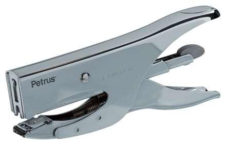 Pinza Cucitrice Petrus 222 - Fine da 40 fogli - Farmatura chiusa e aperta - Design ergonomico - Colore cromo