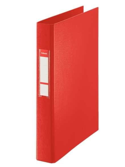 Scheda ad anelli Esselte - Formato Folio - CapacitÃ  di 190 nebbie - 4 anelli da 25 mm - colore rosso