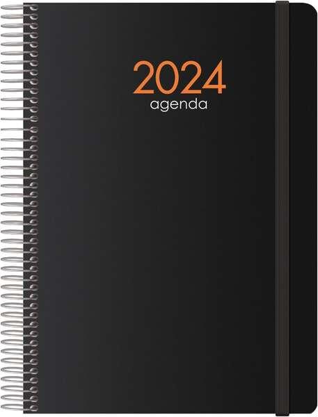 Agenda annuale Dohe Syncro - Visualizzazione settimanale - Copertina in plastica - Chiusura ad elastico - Dimensioni 15x21 cm -