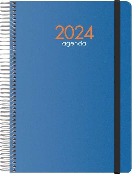 Agenda Annuale Dohe Syncro - Pagina Giorno - Copertina in Plastica - Sabato e Domenica stessa Pagina - Chiusura con Gomma Elast