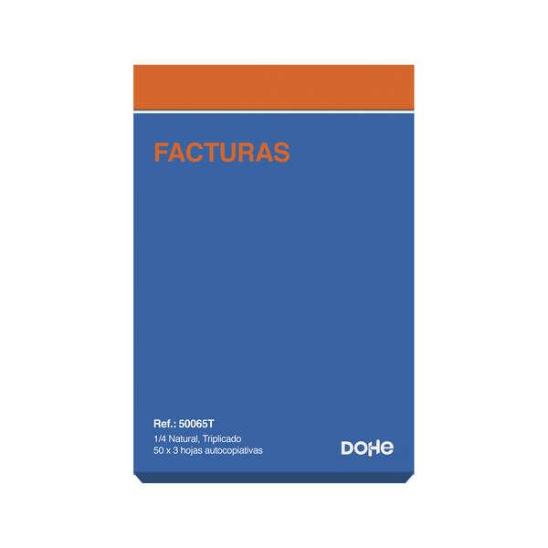 Dohe Fatture Checkbook - Foglie autocopiative naturali Quarto Naturale - 50x3 - Triplicato