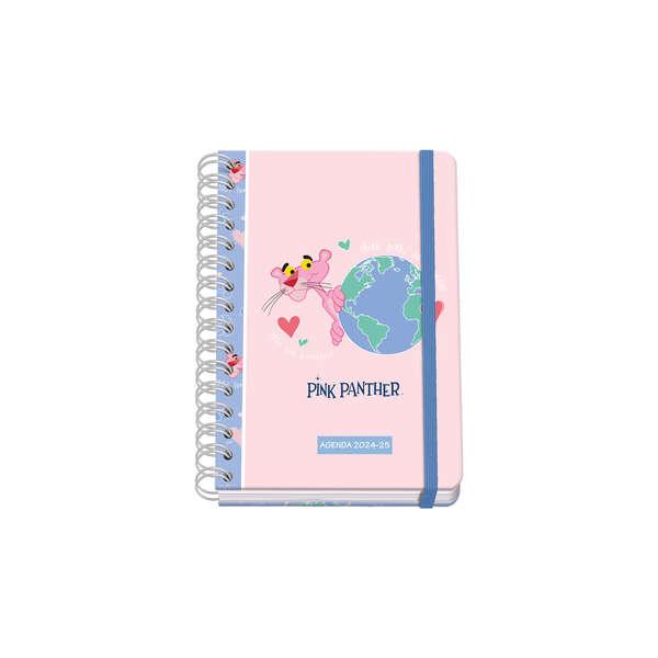 Dohe Pink Panther EcoPink Agenda scolastica a spirale cablata A5 - Vista settimanale - Carta 80 g/m2 - Copertina in cartone lam