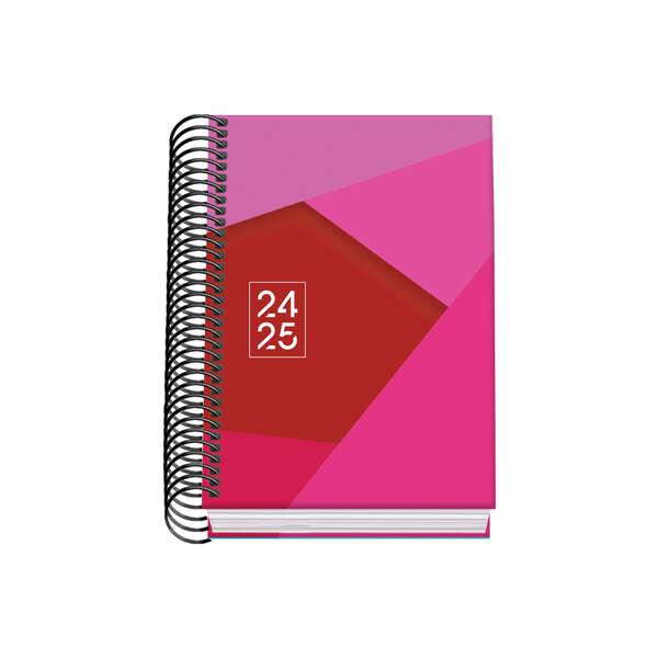 Agenda scolastica a spirale Dohe Tamgram A6 - Diametro pagina - Carta 70 g/m2 - Copertina in cartone laminato - Colore rosa