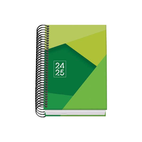 Agenda scolastica a spirale Dohe Tamgram A6 - Diametro pagina - Carta 70 g/m2 - Copertina in cartone laminato - Colore verde