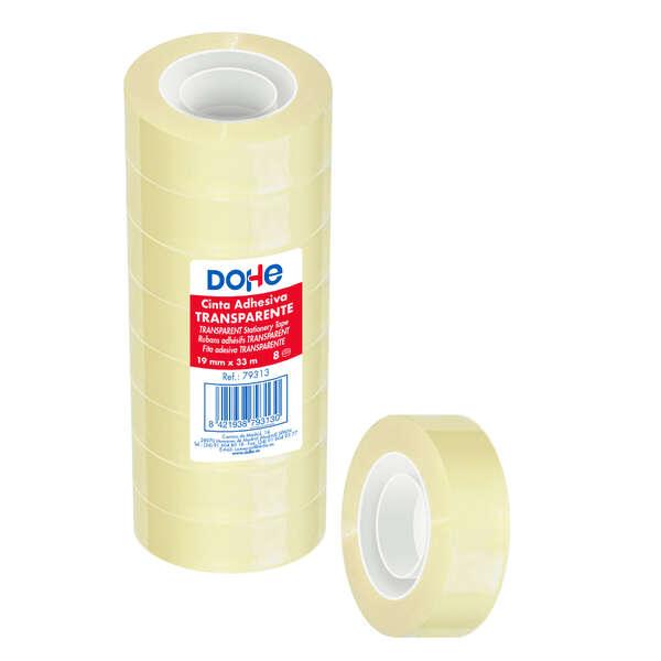 DOHE Pacchetto con adesivi 8 strati in polipropilene trasparente 19mm x 33m