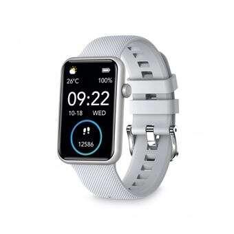 Schermo ksix smartwatch tube 1.57 - Bluetooth 5.0 ble - durata batteria 7 giorni - resistenza all'acqua IP67 - colore grigio