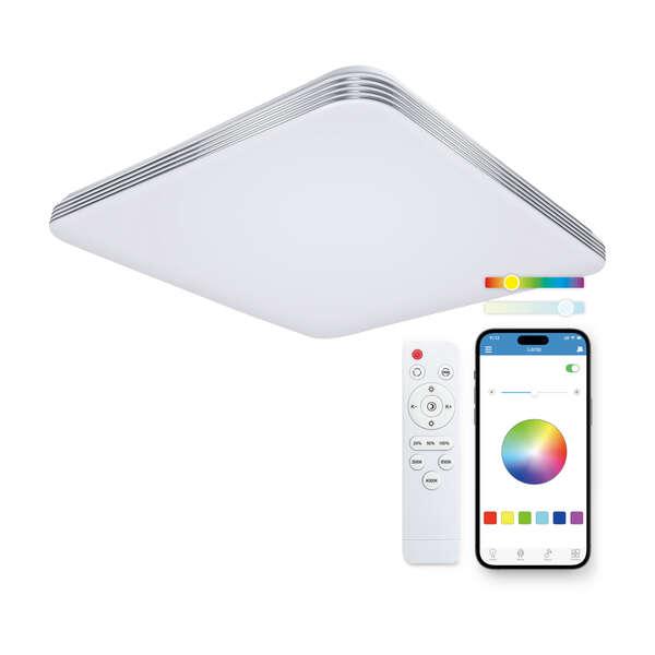 Plafoniera quadrata Ksix Twilight Smartled RGBIC - Controllo APP - 72W - 47,5 cm