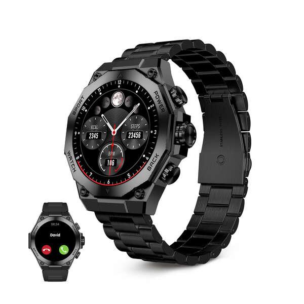 Smartwatch Ksix Titanio - Frequenza Cardiaca - Monitoraggio del Sonno - Colore Nero