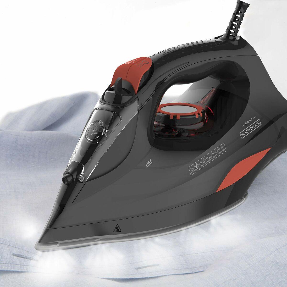 Black+Decker BXIR300E BXIR3000E Ferro da stiro a vapore, 3000, Ceramica, Nero