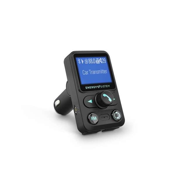 Trasmettitore FM per Auto Energy Sistem XTRA - LCD 1-4" - Bluetooth - MicroSD - USB MP3 - Assistente Vocale - Colore Nero