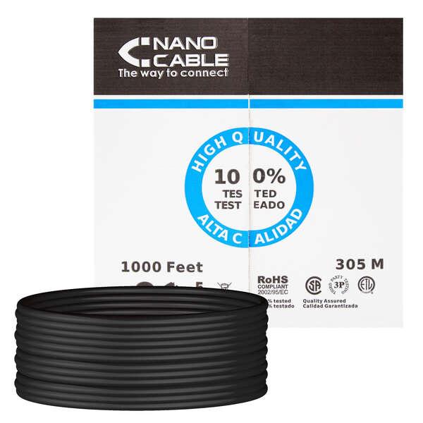 Nanocable 10.20.0504-EXT-BK cavo di rete Nero 305 m Cat6 U/UTP (UTP)