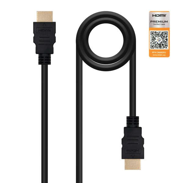 Nanocable HDMI V2.0, 1.5m cavo HDMI 1,5 m HDMI tipo A (Standard) Nero