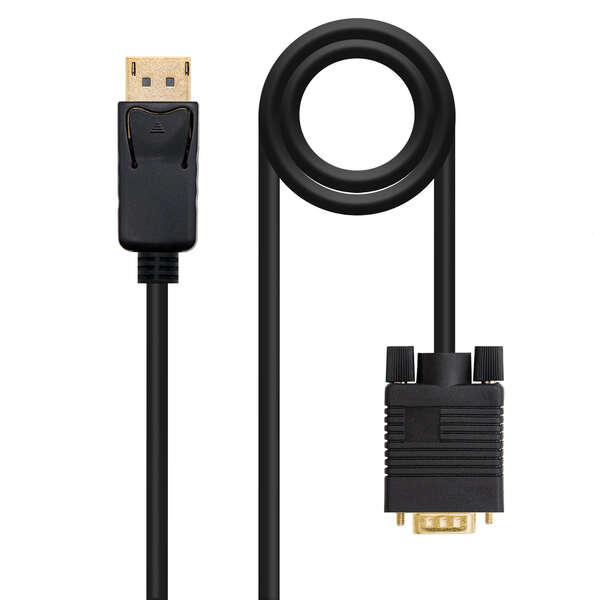 Nanocable 10.15.4402 cavo e adattatore video 2 m DisplayPort VGA (D-Sub) Nero