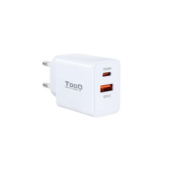 TooQ TQWC-2SC04WT Caricabatterie per dispositivi mobili Universale Bianco AC Ricarica rapida Interno