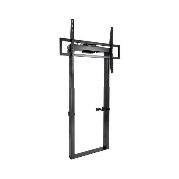 Supporto da pavimento fisso Tooq Titan con regolazione elettrica dell altezza per schermi da 55"-100", nero