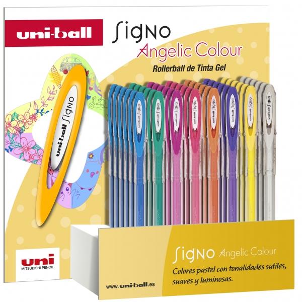 Uni-ball Signo Angelic - Espositore UM-120AC 48P 0,7mm - Penna a Sfera con Inchiostro Gel Pastello