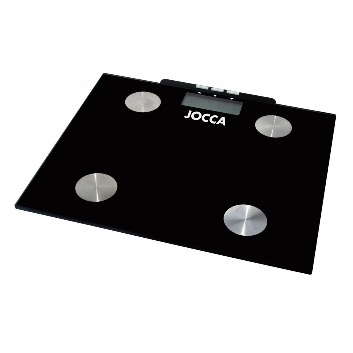 Il bagno Jocca misura GASA - Schermo LCD - 10 memorie - Piattaforma cristallina - Peso max.150 kg - Spegnimento automatico