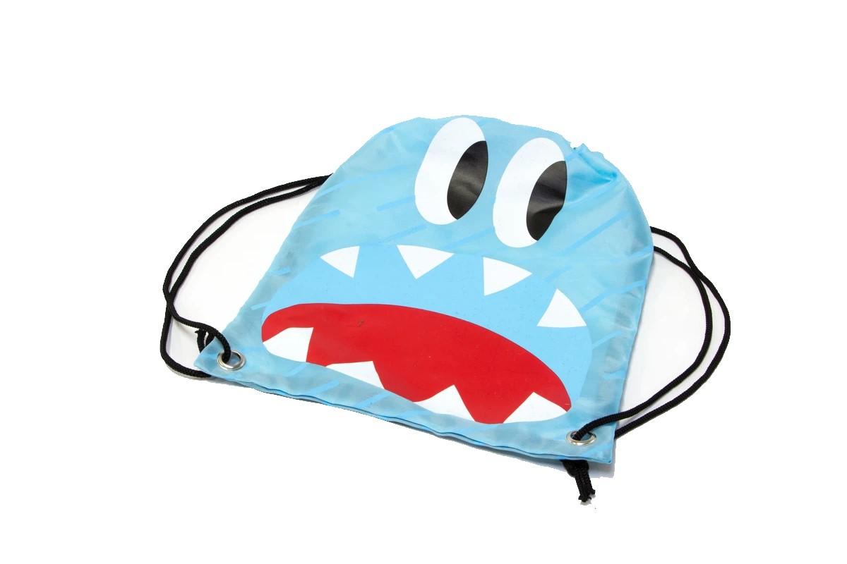 Borsa da bambino Oceans Wave modello Shark - Lacci da utilizzare come zaino - Ideale para trasportia el colazione o el spuntino