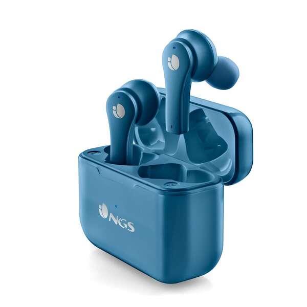 NGS AURICOLARI STEREO BLUETOOTH 5.1 ARTICA BLOOM + BASE DI RICARICA + Touch sensor + Vivavoce AZURE