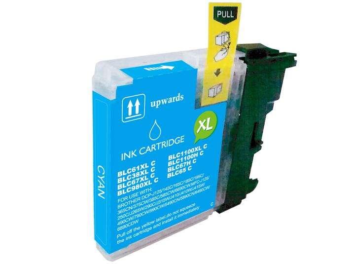 Brother LC980XL/LC1100XL/LC985XL CARTUCCIA CIANO GENERICO GENERICO - Sostituisce LC980C/LC1100C/LC985C