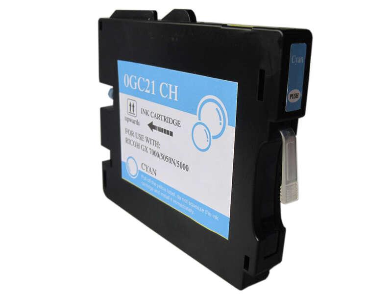 Ricoh GC21c Ciano Ciano Cartide di indiostro Pigmed generico - Sostituisce 405533/405537