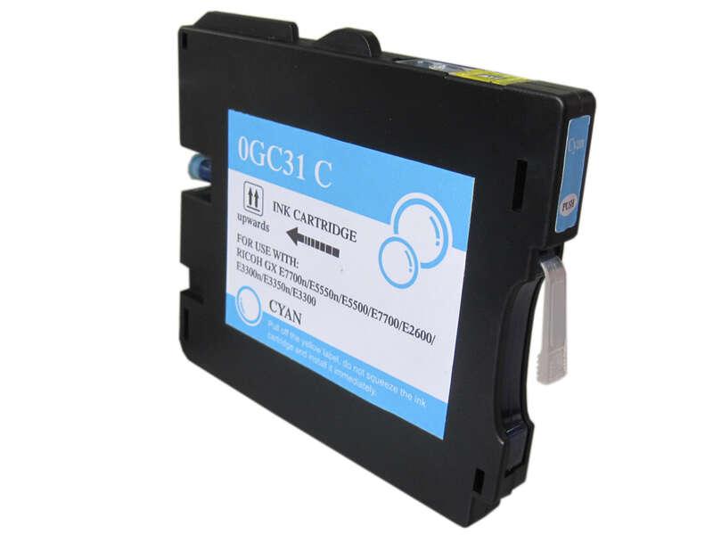 Ricoh GC31c Ciano Ciano Cartide di indiostro Pigmed generico - Sostituisce 405689/405702